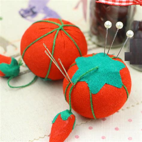 Fd3052 Diy Tomato Pin Cushion Sewing Needles Holder Kit Craft Decor
