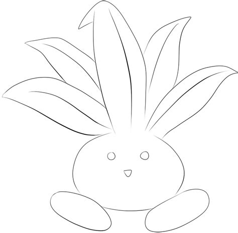 043 Oddish Lineart By Lilly Gerbil On Deviantart