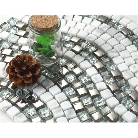 Fireplace surround this striking wavy tile is sure to add an artistic and dramatic flair to any bathroom or kitchen. Cream Stone and Glass Mosaic Tile Wave Glass Marble Tile ...