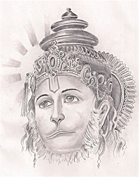 Easy Hanuman Pencil Sketch Creative Art