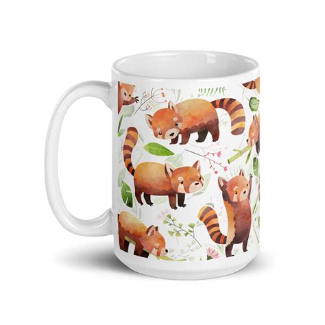 Red Panda Coffee Mug Cute Animal T Red Panda Lover T Etsy Uk