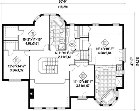 European Style House Plan 4 Beds 2 Baths 4065 Sqft Plan 25 4675