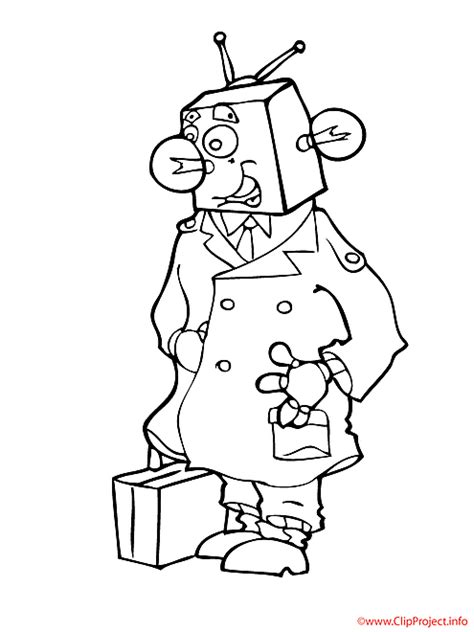 Robot coloriage  Cartoon coloriages dessin, picture, image, graphic