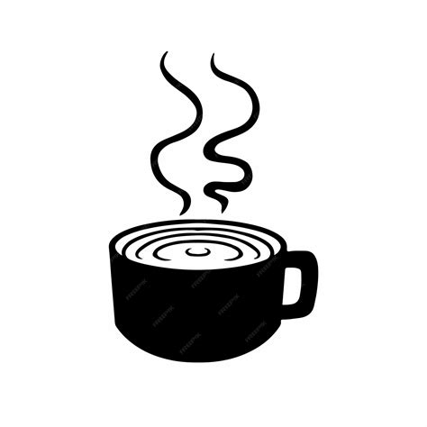 Premium Vector A Cup Of Hot Coffee Or Hot Chocolate Symbol Logo On White Background Food Or