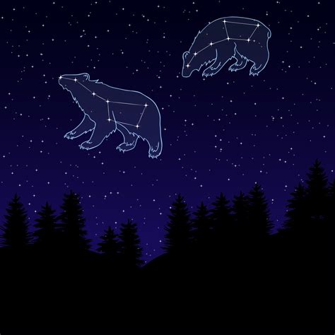 Famous Constellations Ursa Major Ursa Minor And The Big And Little