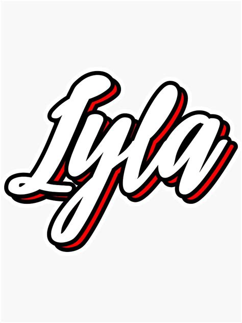 Lyla First Name Hand Lettering Design Sticker For Sale By Sulies Redbubble