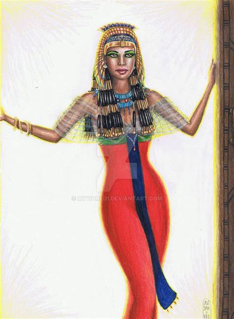Commission Nefertari By Myworld1 On Deviantart Egyptian Drawings