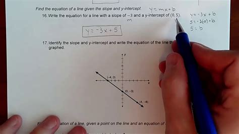 Finding Equations Of Lines Given A Graph Youtube