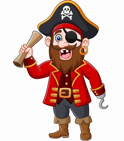 Pirate Cartoon Treasure Map Captain Vector Holding