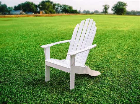 mainstays wooden outdoor adirondack chair white finish solid hardwood