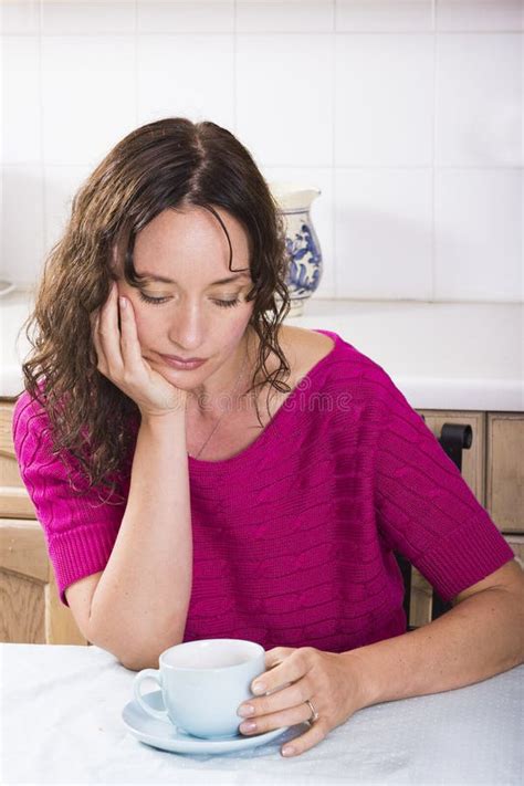 Young Tired Girl With Mop And Bucket Stock Image Image Of Rest