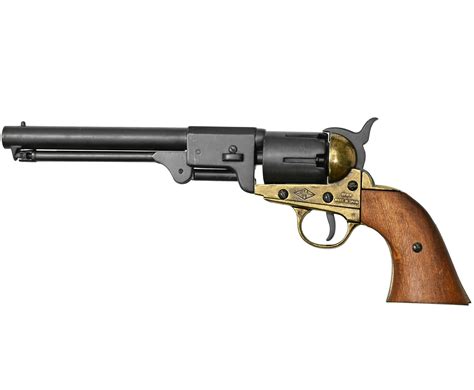ММГ Револьвер Denix Colt Navy D71083l латунь дерево 1851 г купить