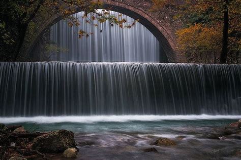 The Famous Paleokaria Waterfall In Trikala Regional Unit Greece The