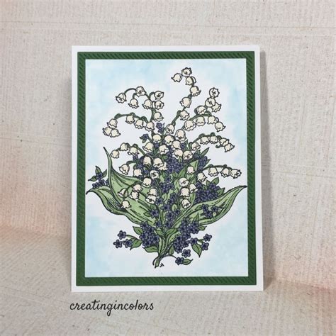 Northwoods Stamps Lily Of The Valley With Forget Me Nots
