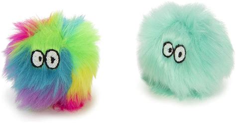 Smartykat Fuzzy Friends Plush Ball Cat Toys 2 Count