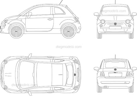 New Fiat 500 Dwg Free Cad Blocks Download