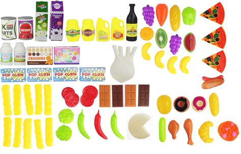 Multi Piece Childrens Pretend Play Toy Food Playset With Many Toy Food