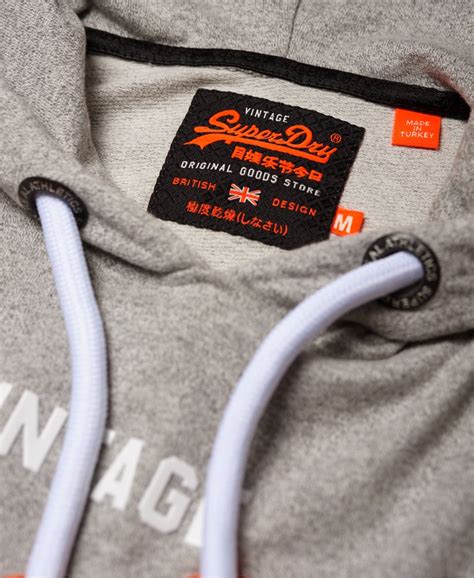 Mens Premium Goods Tri Infill Lite Hoodie In Grey Superdry Uk