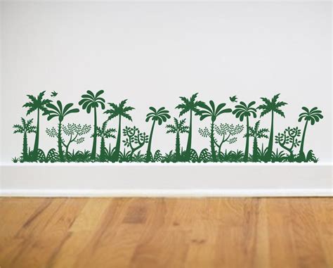 Jungle Landscape Border Vinyl Wall Decal 8x32 By Greywolfgraphics