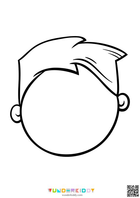 Blank Face Boy Coloring Page
