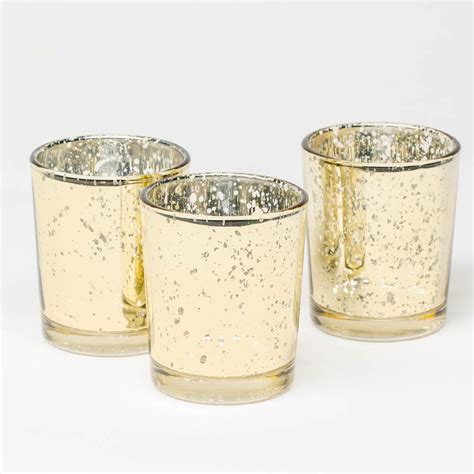 Gold Speckled Votive Candle Holders For Hire