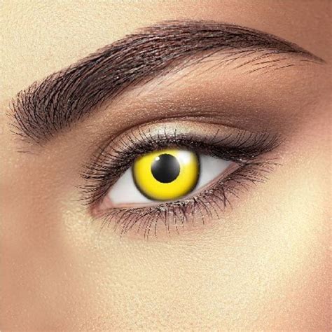 Funky Vision Monthly Contact Lenses Yellow 3 Month 1 Pair