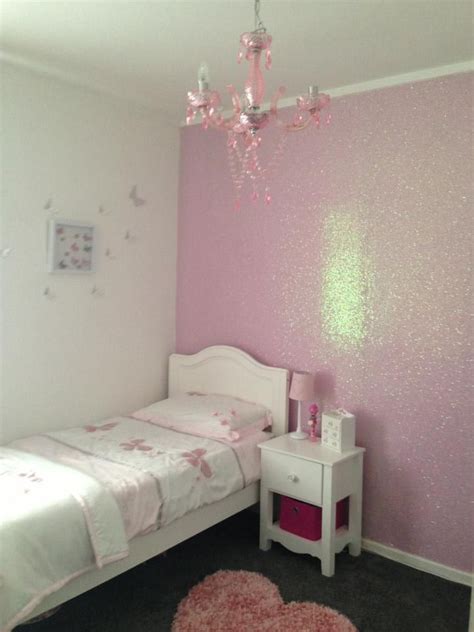 glitter wall  glitter wallpaper bedroom girls room paint girl room