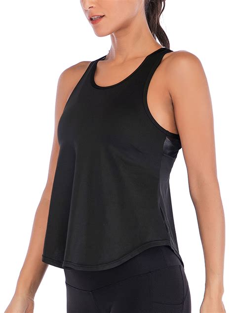 Women Sleeveless Casual Loose Sheer Cropped Vest Tank Tops Yoga Gym