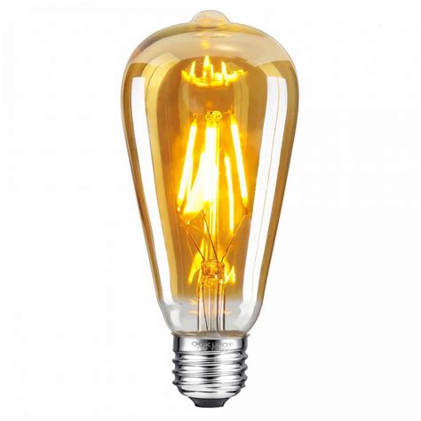 See more ideas about led lamp, led, 3d led lamp. ST64 Pear Shape Filament LED Bulb, 4 Watt, Industrial Decorative Vintage Light Lamp, Set of 4
