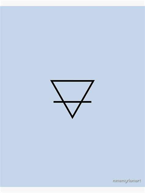 Earth Symbol Pale Blue Gray Astology Sign Black Triangle Alchemy Earth