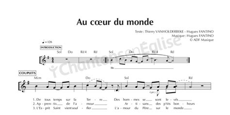 Chantons En Eglise Hugues Fantino • Au Cœur Du Monde 301445 2