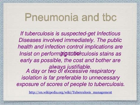 Pneumonia And Tuberculosis