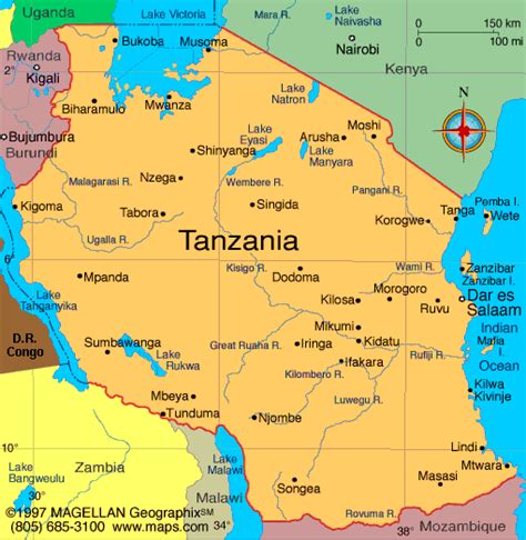 Geografía De Tanzania Generalidades La Guía De Geografía