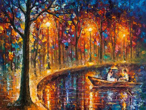 Our Little Boat — Palette Knife Oil Painting On Canvas By Leonid Afremov