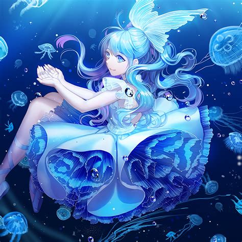 Anime Girl Underwater 4k 115 Wallpaper Pc Desktop