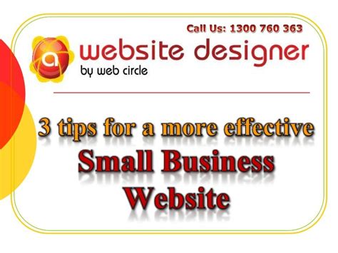 3 Tips For A More Effective Small Business Website