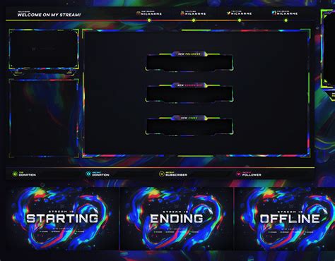 Free Twitch Overlay Template 2018 3 On Behance Overlays Twitch