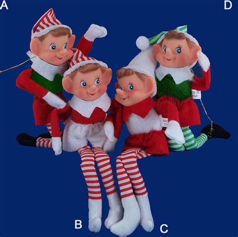 Knit Legs Girl Elf Doll Ornament Or Shelf Sitter 9 14 12 By Ksa