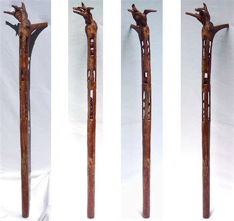 Whimsy carved staff