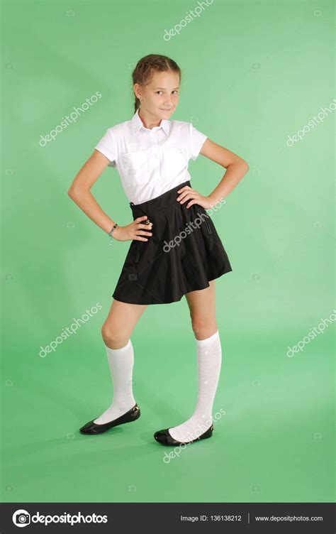 Beautiful Young Girl In School Uniform ⬇ Stock Photo Image By