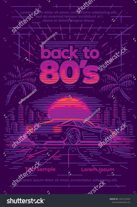 80s Retro Retro Art 80s Poster Synthwave Art 80s Neon Neon Style