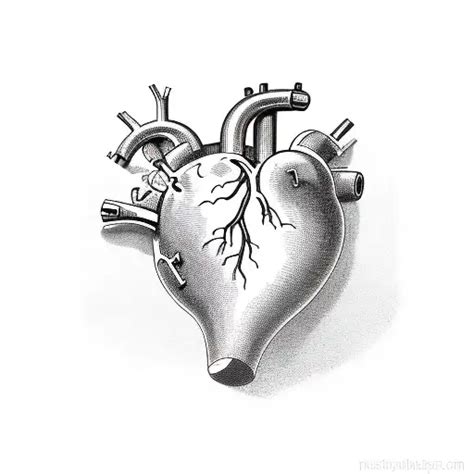 Sketch Simple Heart Anatomy Tattoo Idea Blackink Ai