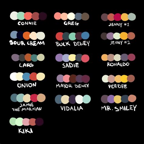 The Art Post — Asps Sketches Steven Universe Color Palette Design