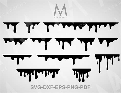 Drip Svg Dripping Borders Svg Paint Drip Svg Cut File For Cricut