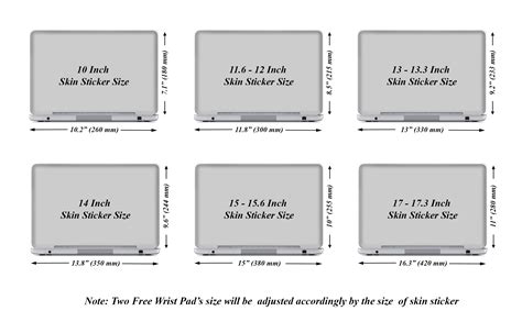 Sticker Sizes Chart Amulette