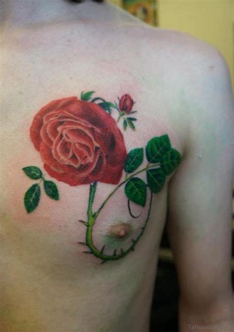 70 Brilliant Rose Tattoos For Chest