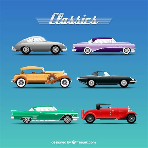 Classic Cars Free Vector