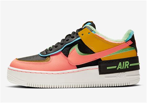 Perforated toe cap for breathability. Nike Air Force 1 Shadow SE Solar Flare Atomic Pink CT1985 ...