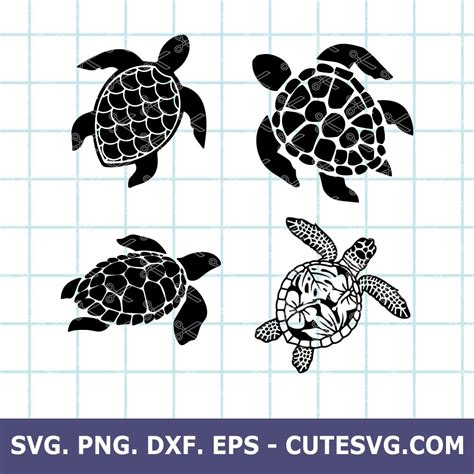 Turtle Clipart Eps Png Turtle Svg Sea Creatures Svg Turtle Svg Dxf