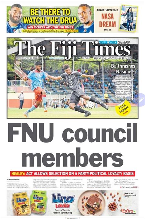 The Fiji Times From The Editor In Chiefs Desk Your April 25 Briefing